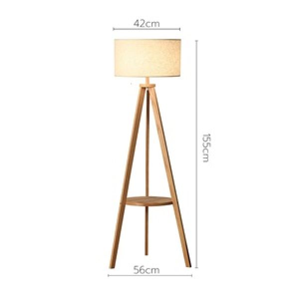 โคมไฟตั้งพื้นประดับห้อง  Floor Lamp สีไม้ใหม่