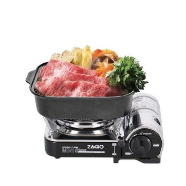 เตาแก๊สปิกนิก ชุด 4 ชิ้น ZAGIO รุ่น ZG-1551 สีดำ-สเตนเลส