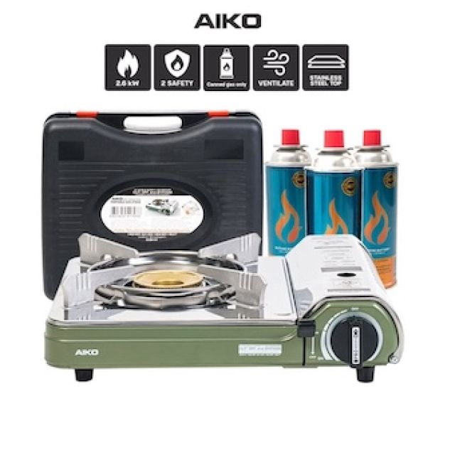 ตาแคมป์ปิ้ง 2.6 kw พร้อม ALTA/AIKO แก๊สสามกระป๋อง